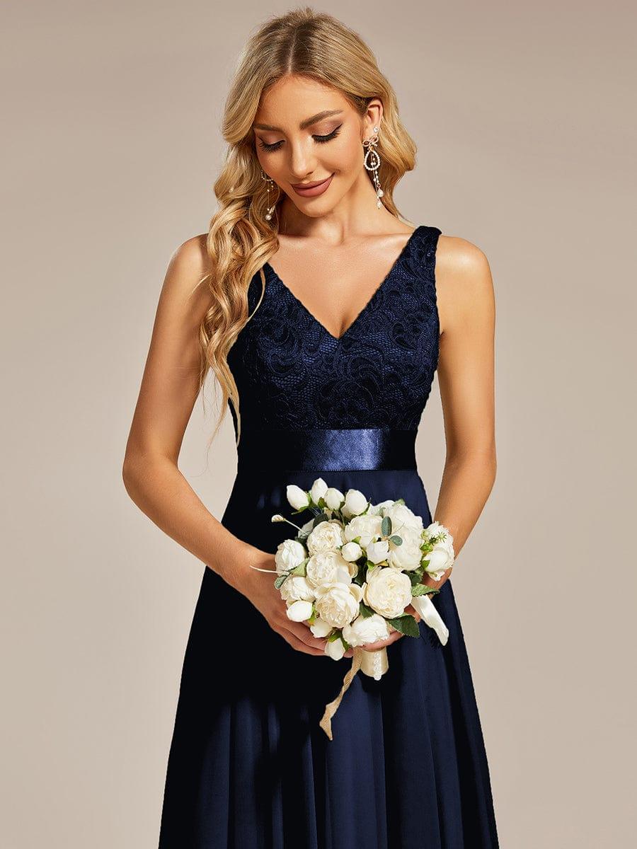 ever COSTA|Stunning V Neck Lace & Chiffon Wedding Guest Dresses for Women - Image 3