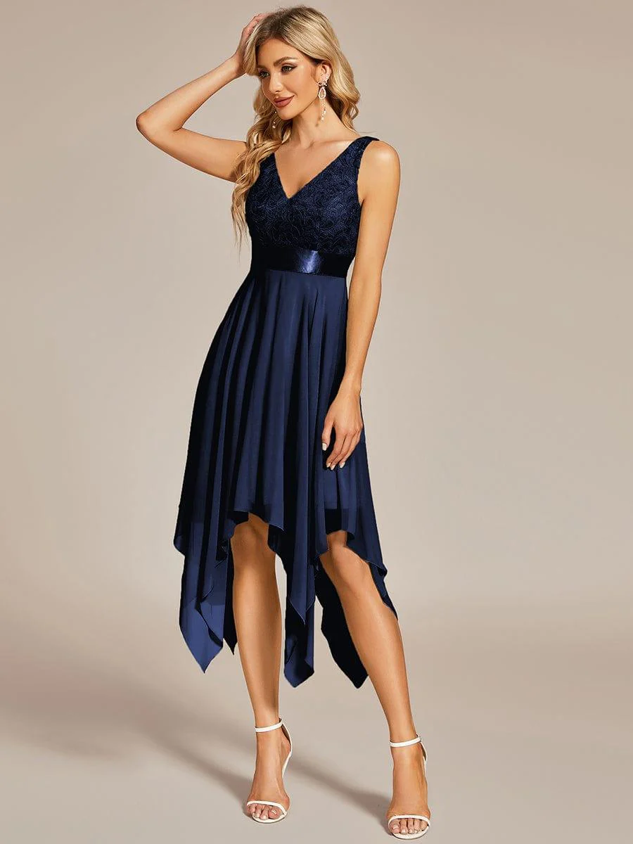 ever COSTA|Stunning V Neck Lace & Chiffon Wedding Guest Dresses for Women - Image 4
