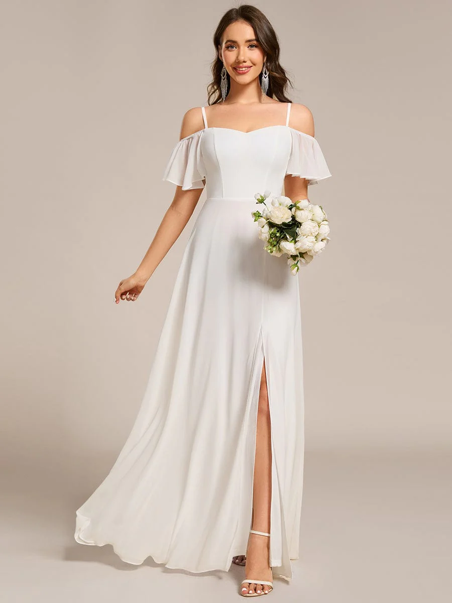 ever REYA|Cold-Shoulder High Split Floor Length Bridesmaid Dress - Image 68