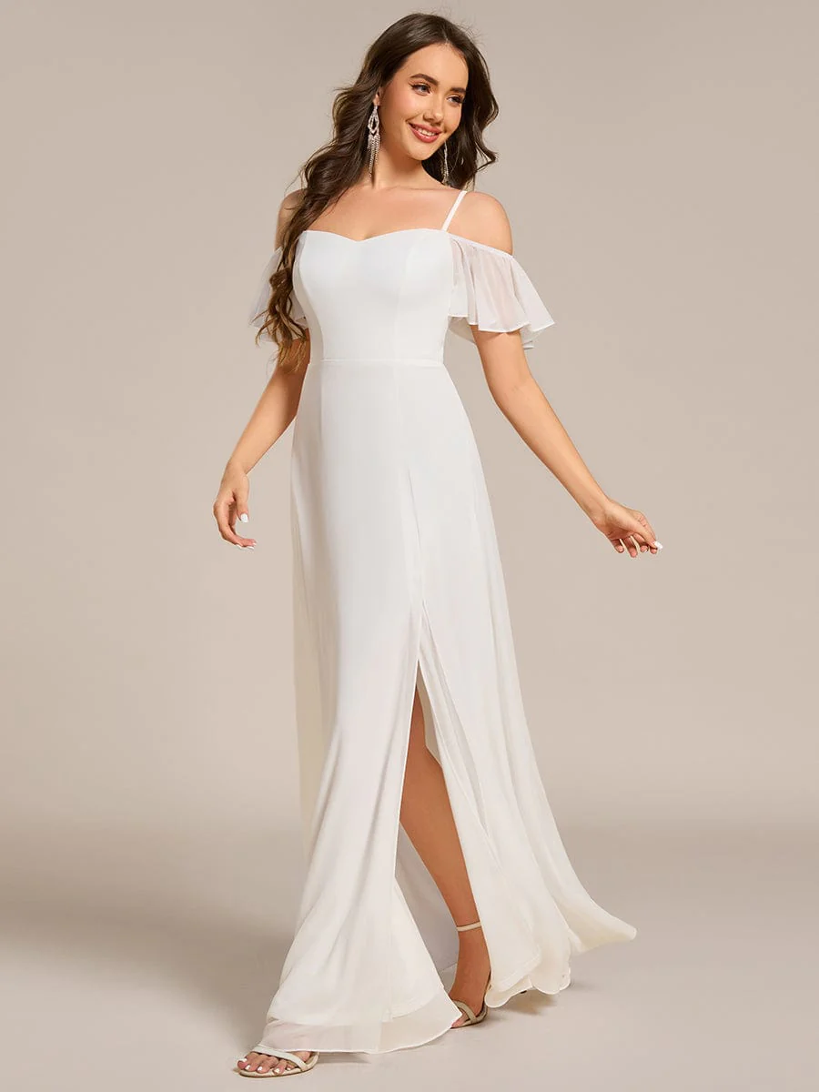 ever REYA|Stylish Cold-Shoulder Floor Length Bridesmaid Dress with Side Slit - Image 192