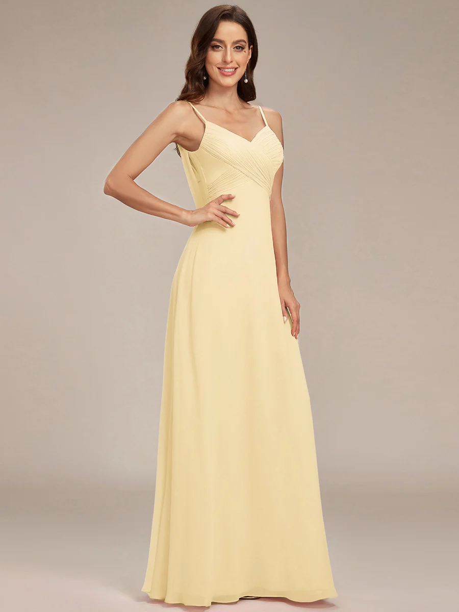 ever NOVA|Sweetheart Draped Back Floor Length Bridesmaid Dress - Image 130