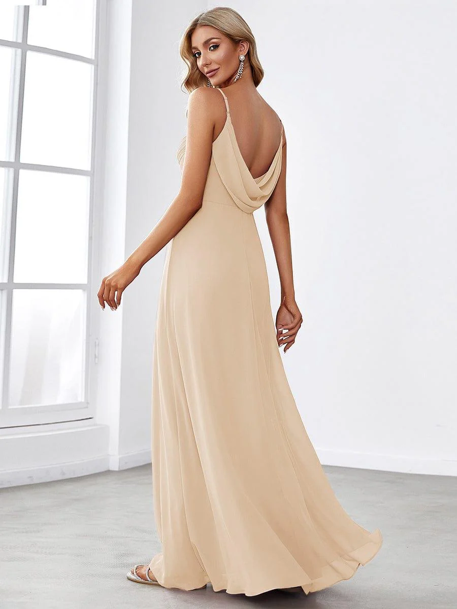 ever NOVA|Sweetheart Draped Back Maxi Bridesmaid Dress - Image 14