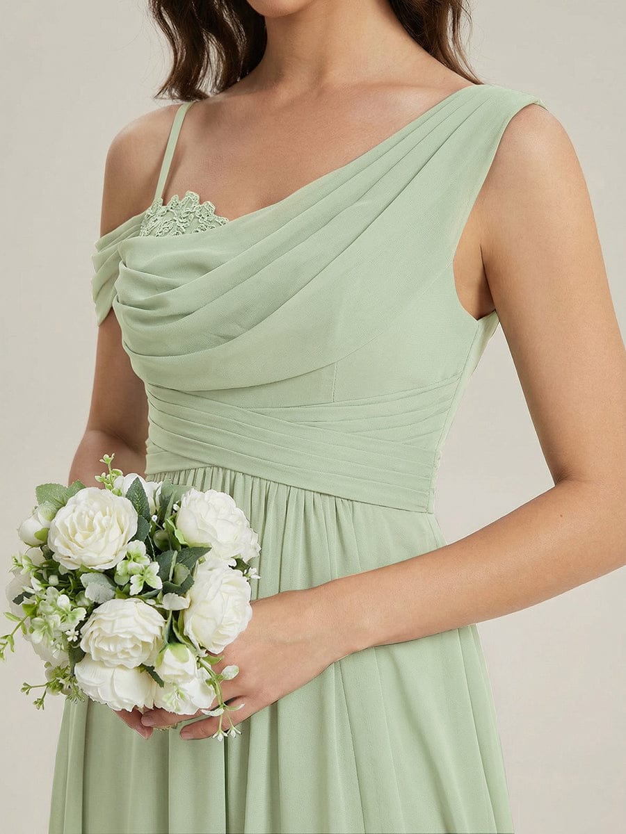 Thigh-High Slit Chiffon Sleeveless Dress - Image 8