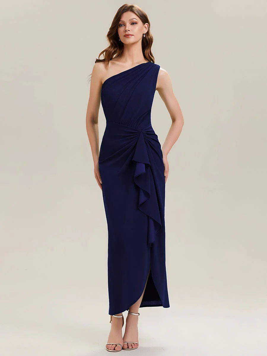 Thigh-High Slit Knit Sleeveless Dress - Image 10