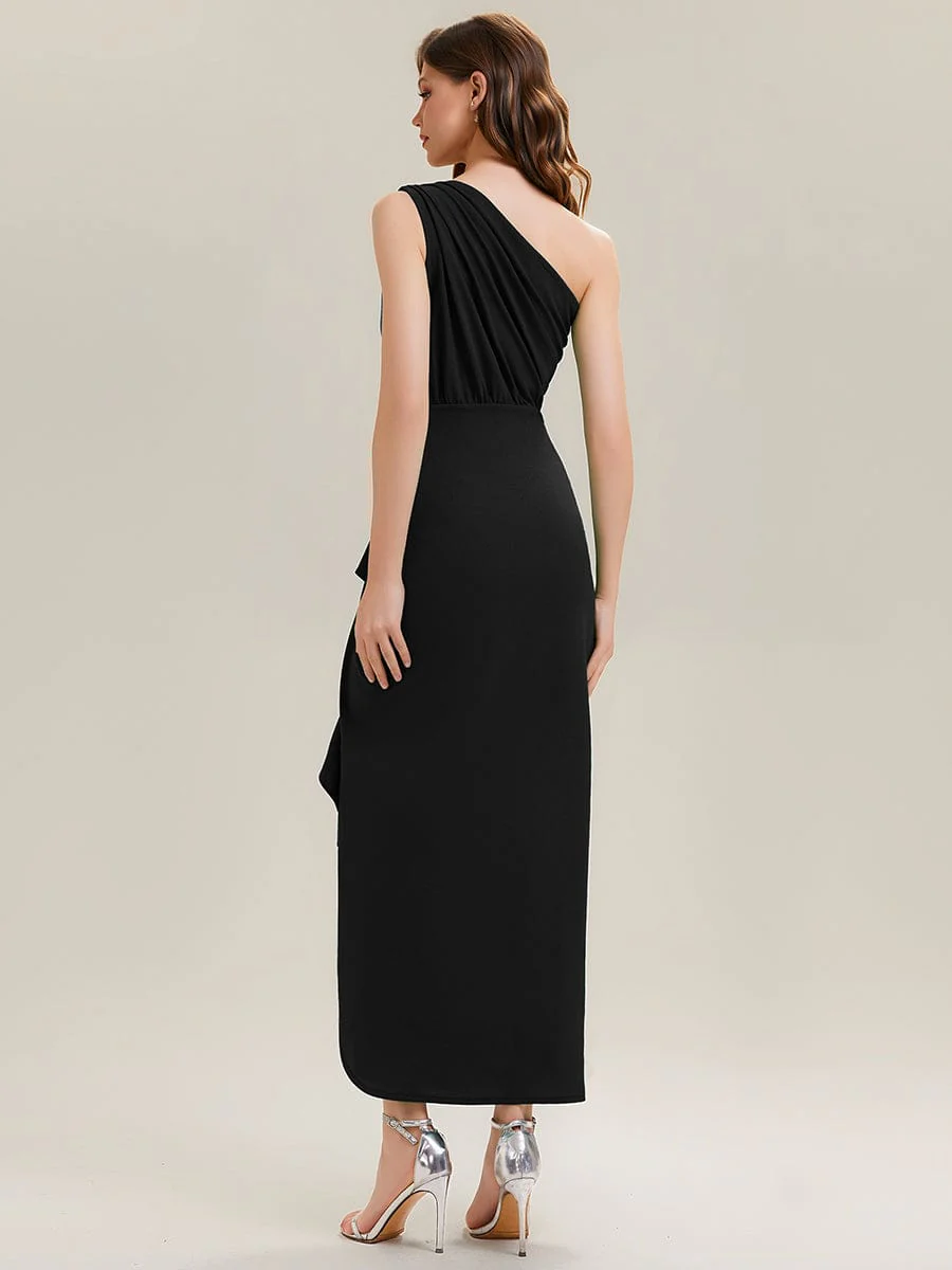 Thigh-High Slit Knit Sleeveless Dress - Image 2