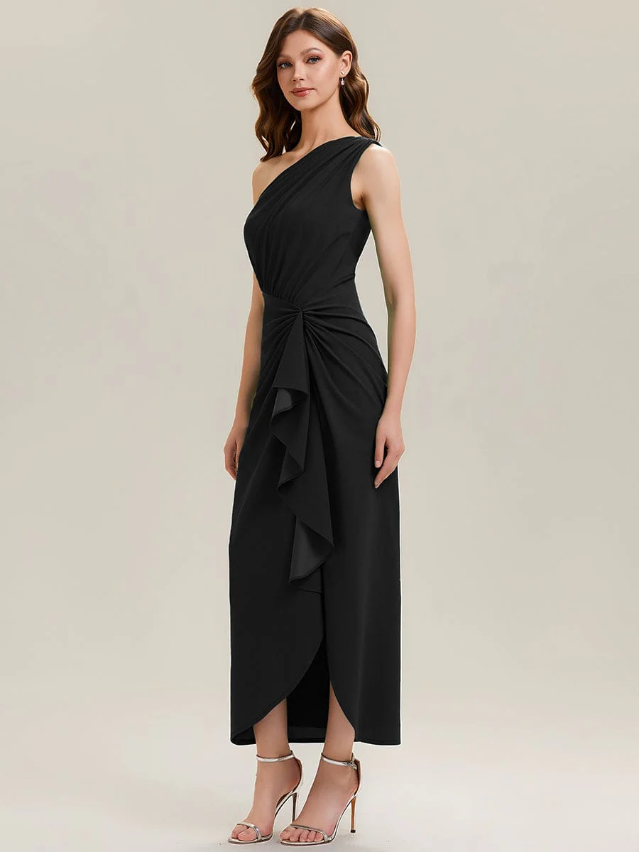 Thigh-High Slit Knit Sleeveless Dress - Image 4