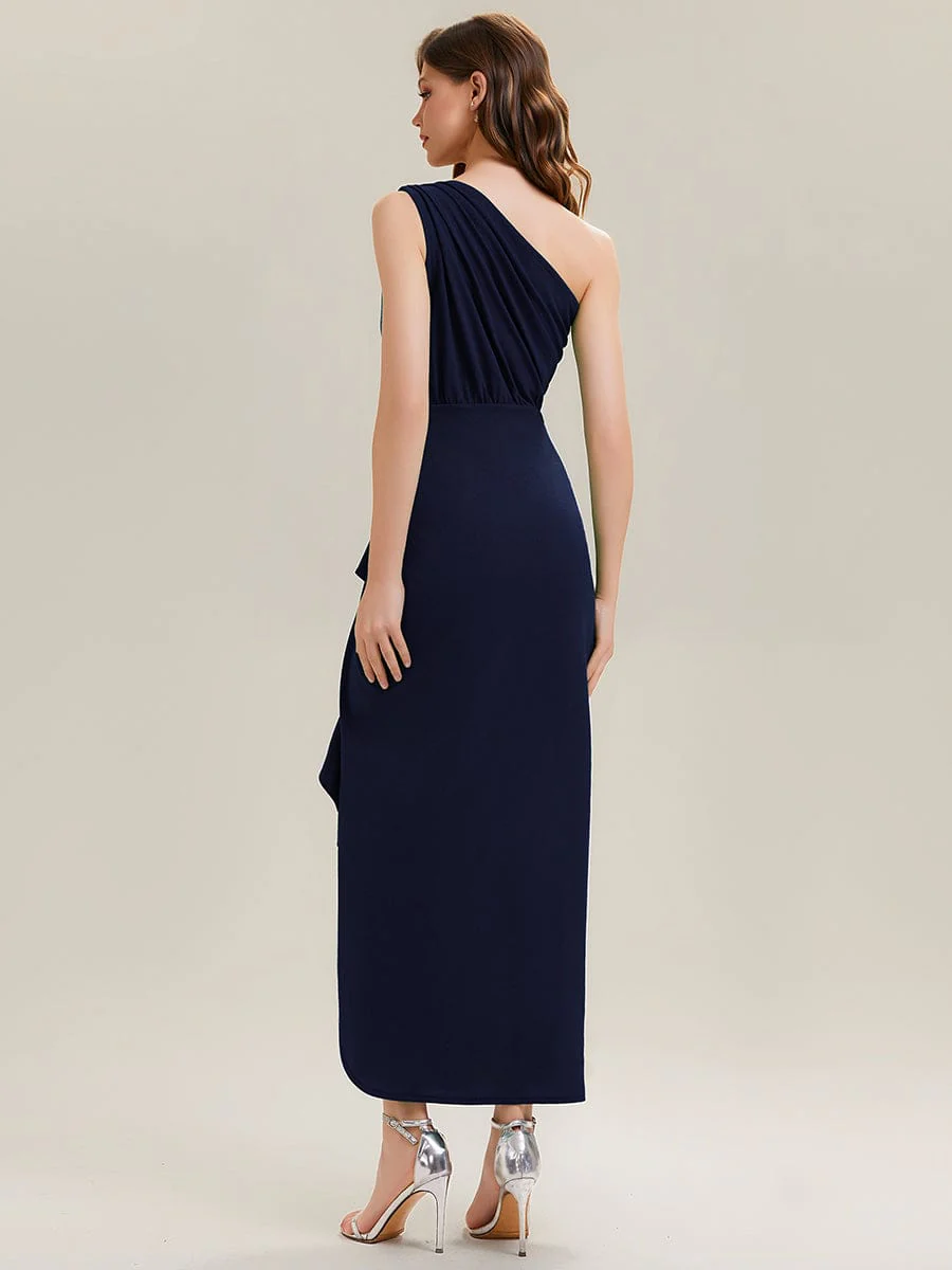 Thigh-High Slit Knit Sleeveless Dress - Image 7