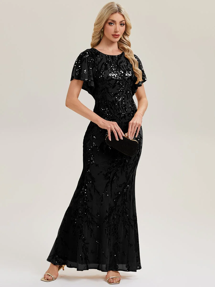 ever ROMY|Beaded Sequin Mermaid Evening Dress - Image 5