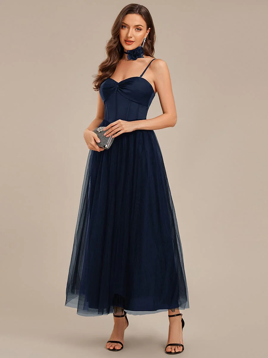 ever AVELINE|Designer Strapless Satin Tulle Wedding Guest Dress - Image 15