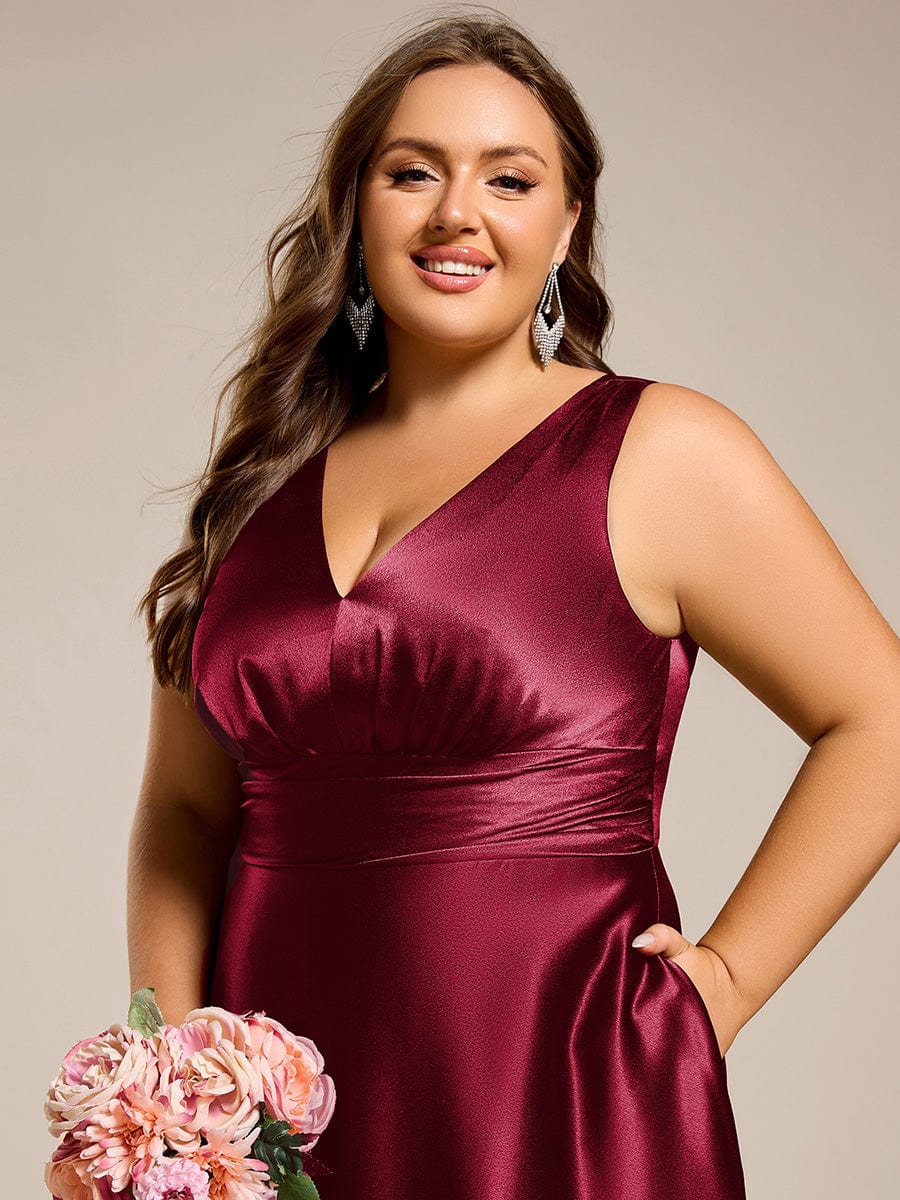 Top Picks Burgundy Elegant Chiffon Dresses - Image 143