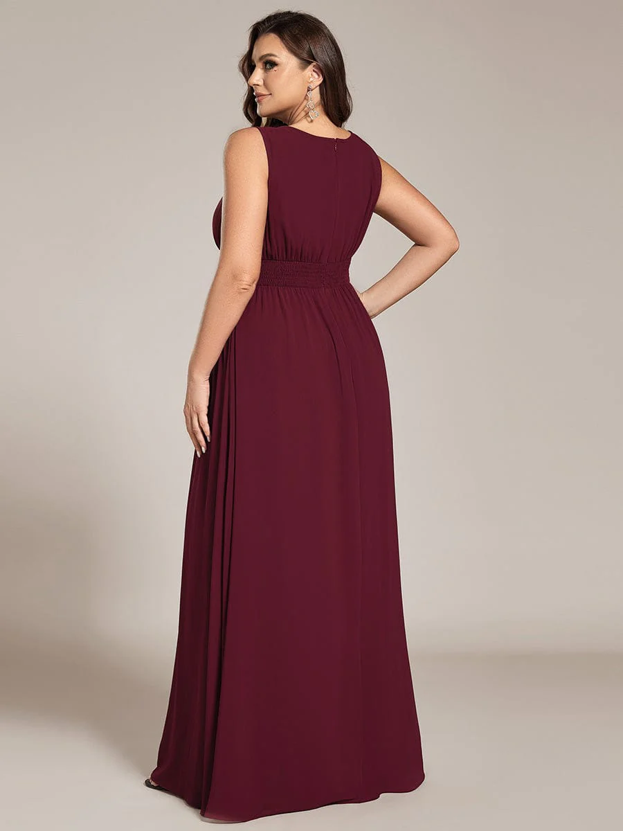 Top Picks Burgundy Elegant Chiffon Dresses - Image 191