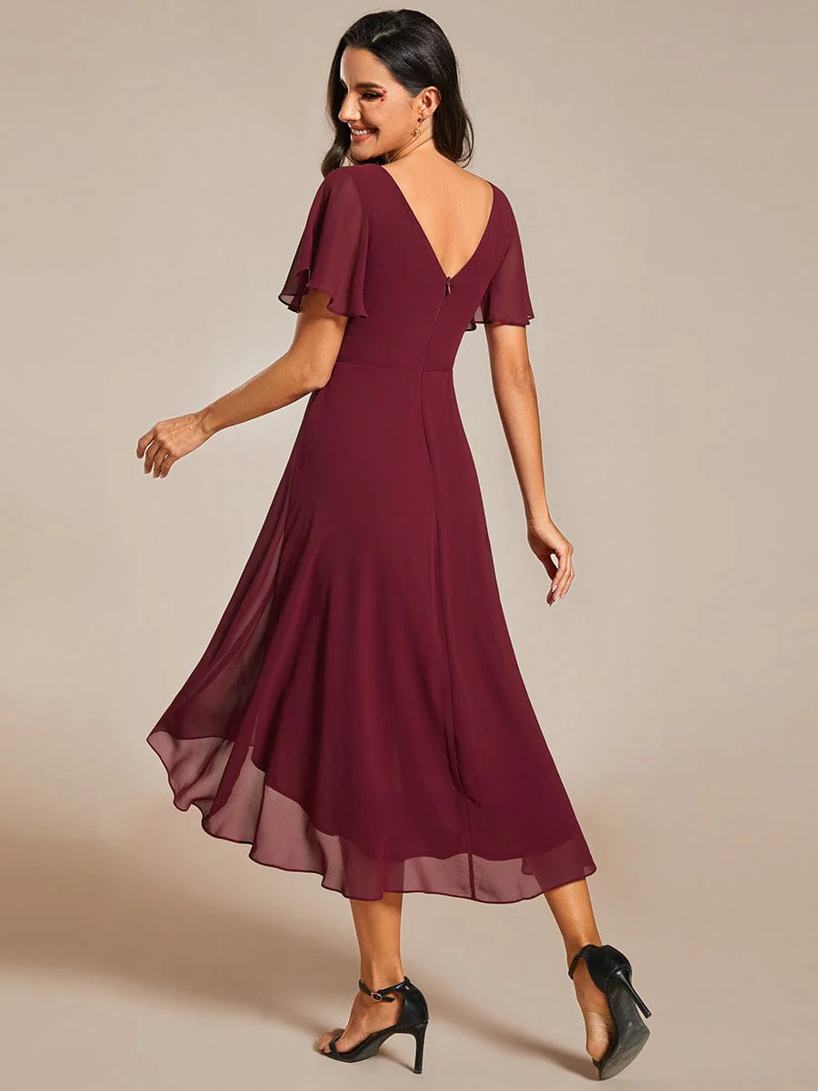 Top Picks Burgundy Elegant Chiffon Dresses - Image 31