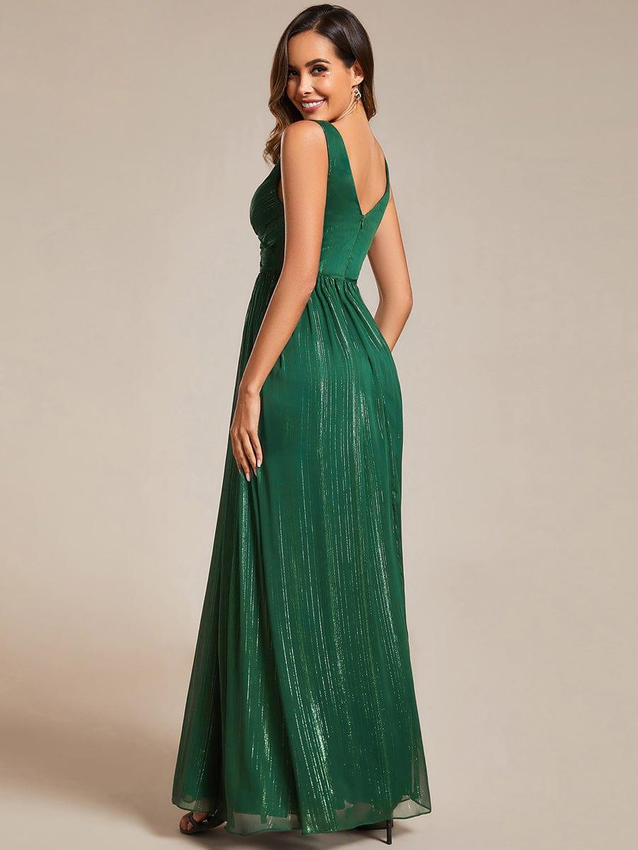 V-Neck Sleeveless Evening Dresses with Delicate Glitter - Image 18