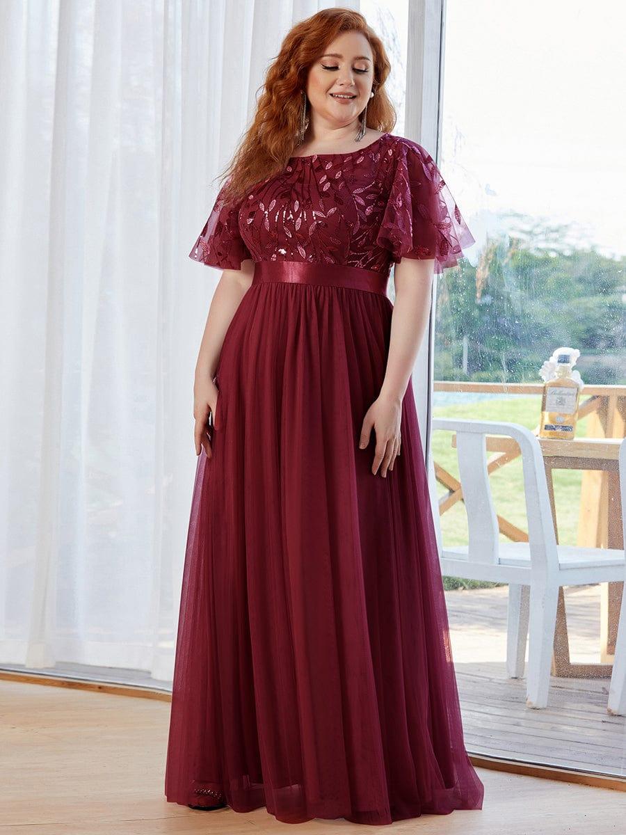 ever SAPHIR|Women's A-Line Short Sleeve Embroidery Floor Length Evening Dresses - Image 78