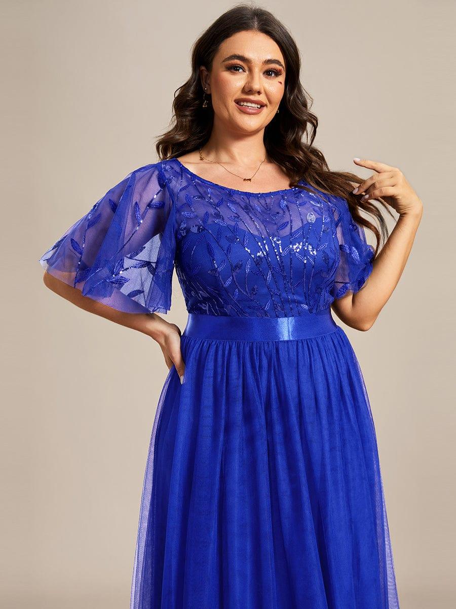 ever SAPHIR|Women's A-Line Short Sleeve Embroidery Floor Length Evening Dresses - Image 87