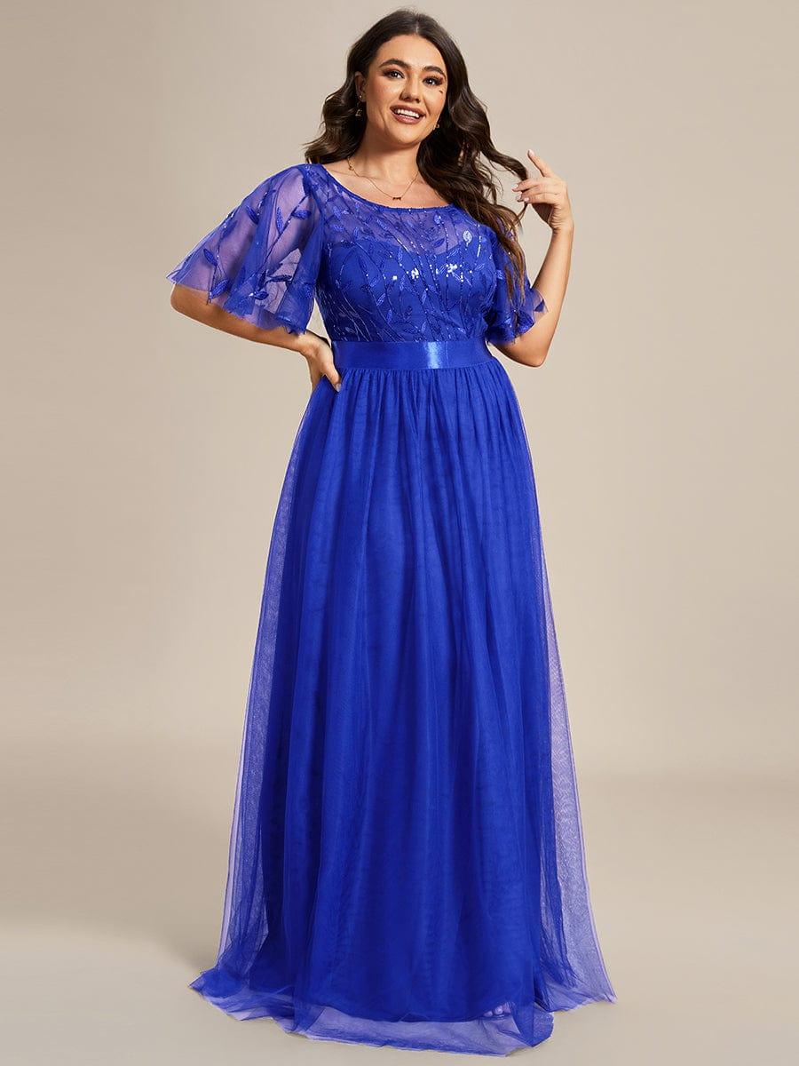 ever SAPHIR|Women's A-Line Short Sleeve Embroidery Floor Length Evening Dresses - Image 88