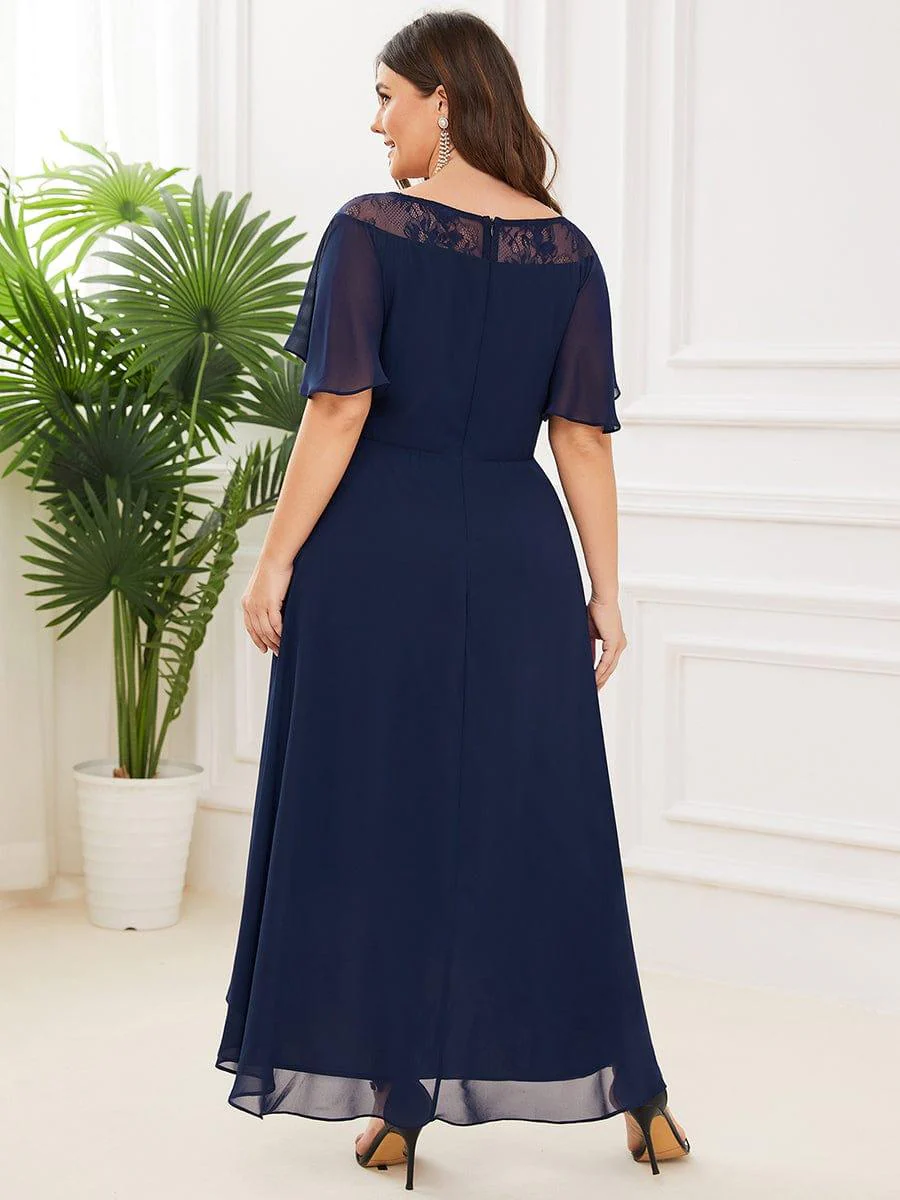 Women's Casual Boat Neck A-Line Midi Dress with Irregular Hem(Final Sale) - Image 51