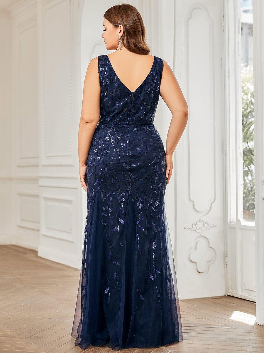 ever ORIEL|Women's Double V-Neck Fishtail Sequins Evening Dress - Image 13