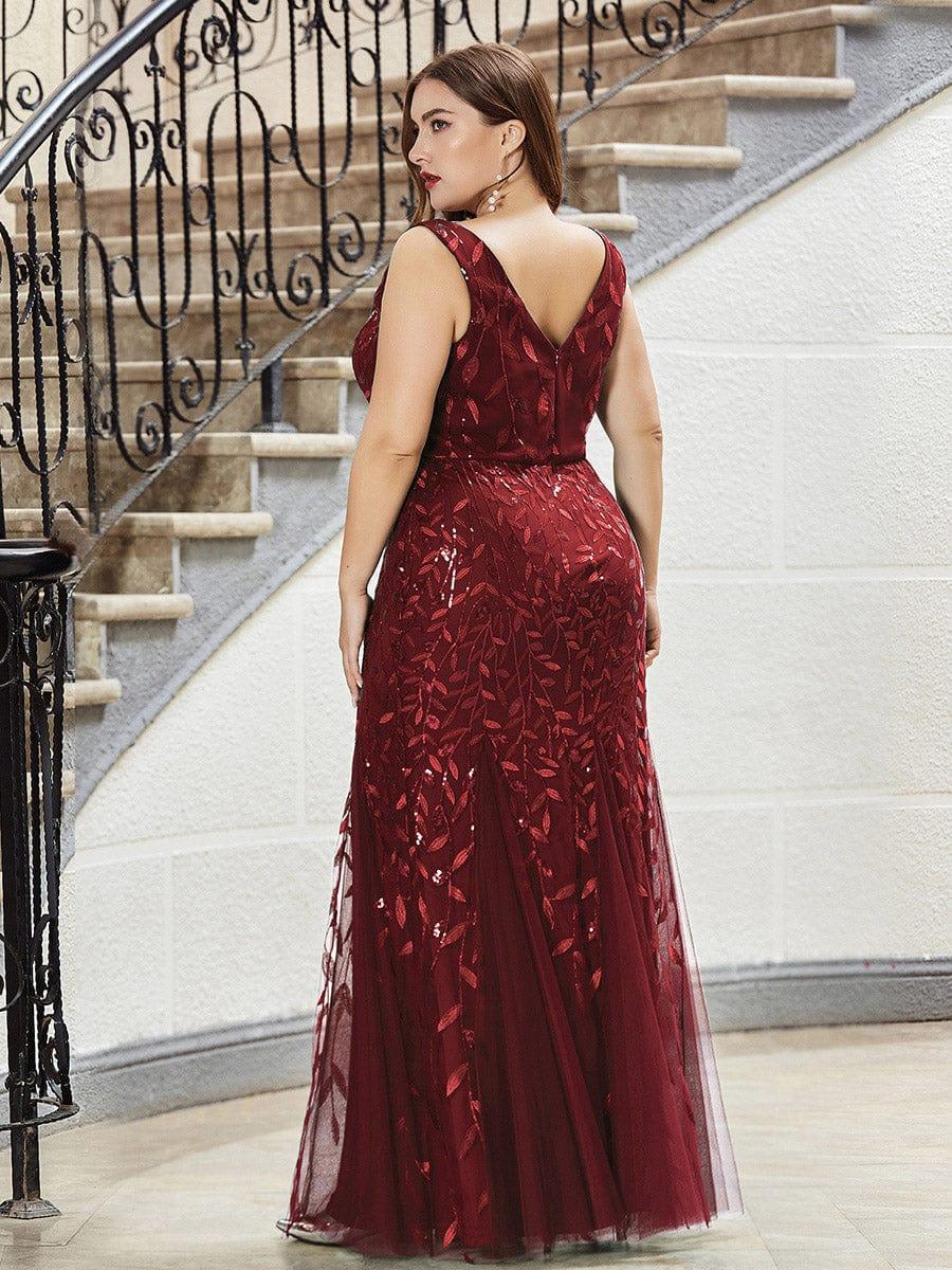 ever ORIEL|Women's Double V-Neck Fishtail Sequins Evening Dress - Image 36