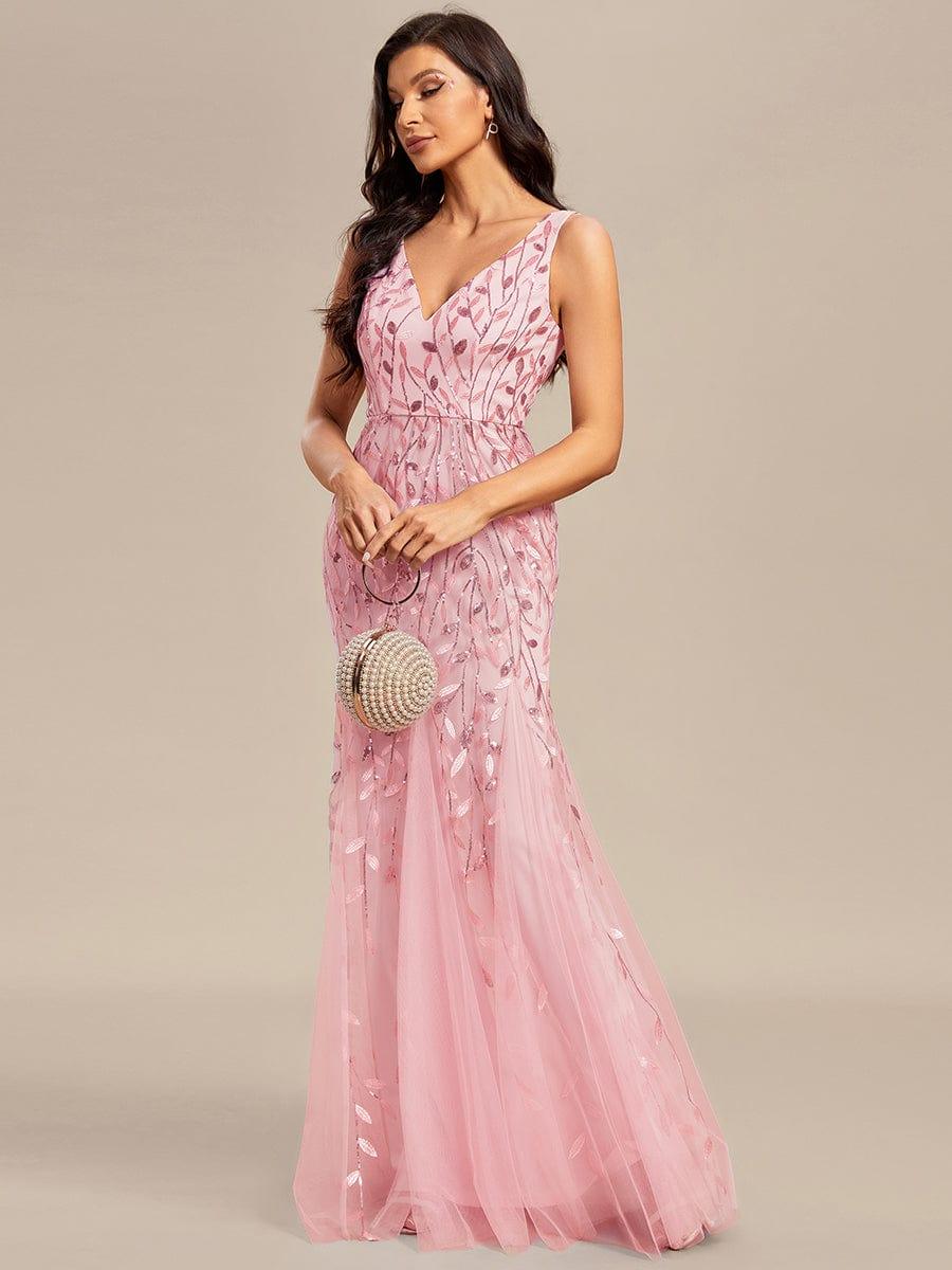 ever ORIEL|Women's Double V-Neck Fishtail Sequins Evening Dress - Image 65